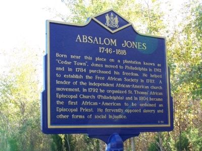 Absalom Jones Marker image. Click for full size.