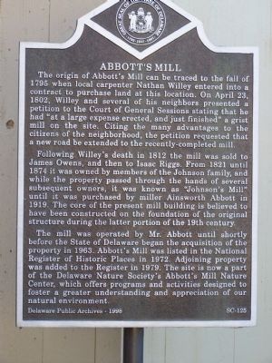 Abbott's Mill Marker image. Click for full size.