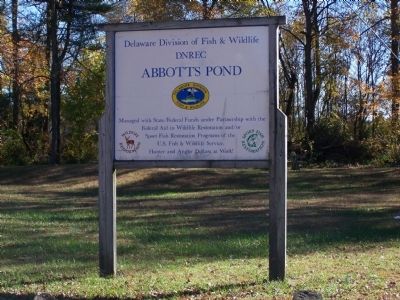Abbott's Pond Sign image. Click for full size.