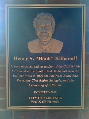 Henry S. "Hank" Klibanoff Marker image. Click for full size.
