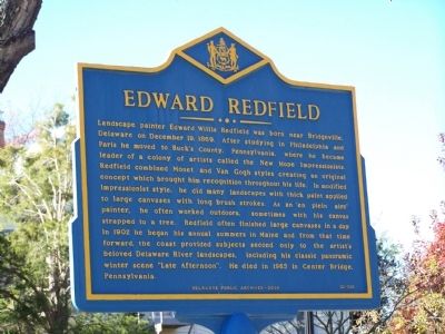 Edward Redfield Marker image. Click for full size.