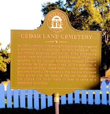 Cedar Lane Cemetery Marker image. Click for full size.