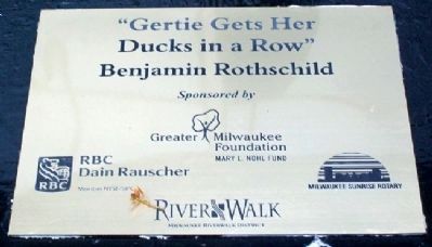 Gertie Gets Her Ducks in a Row Marker. Click for full size. Gertie Gets Her Ducks in a Row Marker image. Click for full size.