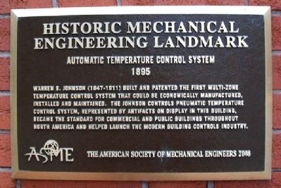 Automatic Temperature Control System Marker. Click for full size. Automatic Temperature Control System Marker image. Click for full size.