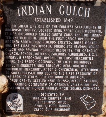 Indian Gulch Marker image. Click for full size.