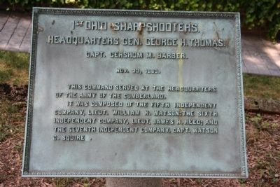 1st Ohio Sharpshooters. Marker image. Click for full size.