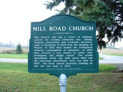Mill Road Church Marker image. Click for full size.