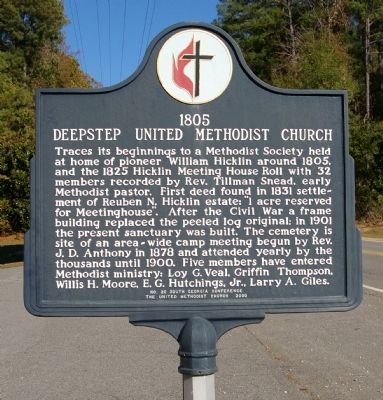 Deepstep United Methodist Church Marker image. Click for full size.
