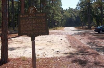 Beards Creek Church Marker at E. Hencart Rd. (County Road 358) and County Road 359 intersection image. Click for full size.