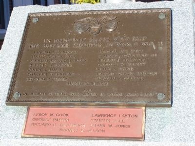 Sussex County World War II Memorial. Click for full size. Sussex County World War II Memorial image. Click for full size.