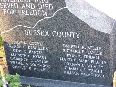 Sussex County Korean War Memorial image. Click for full size.
