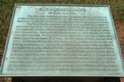 Ohio at Chickamauga. Marker image. Click for full size.