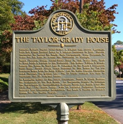 The Taylor-Grady House Marker image. Click for full size.