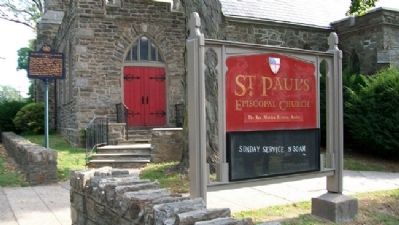 St. Paul's Episcopal Church and Marker. Click for full size. St. Paul's Episcopal Church and Marker image. Click for full size.