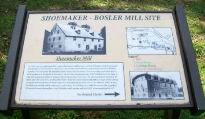 Shoemaker-Bosler Mill Site Marker image. Click for full size.