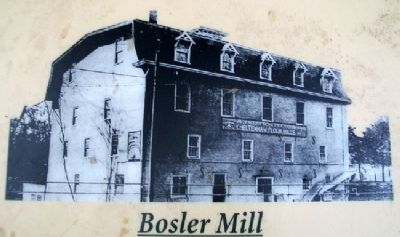 Shoemaker-Bosler Mill Photo on Marker image. Click for full size.