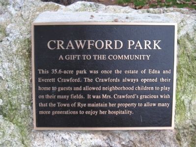 Crawford Park Marker image. Click for full size.