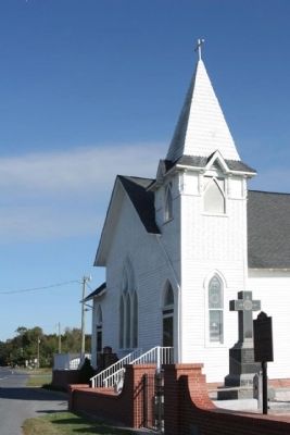 St. John's Methodist Church Marker seen along Gravel Hill Road (State Road 30) image. Click for full size.