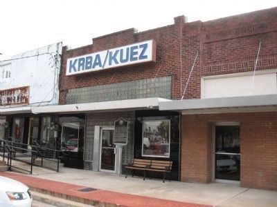 KRBA-AM Radio Station and Marker image. Click for full size.