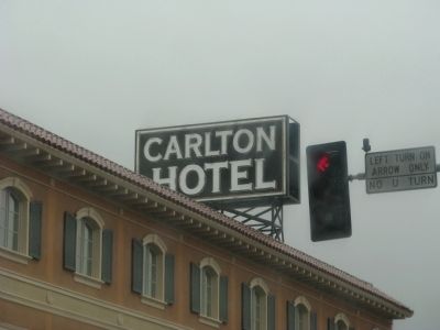 The Carlton Hotel Neon Sign image. Click for full size.