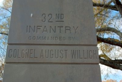 32nd Indiana Infantry Marker. Click for full size. 32nd Indiana Infantry Marker image. Click for full size.