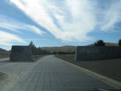 Entrance to the San Joaquin Valley National Cemetery image. Click for full size.
