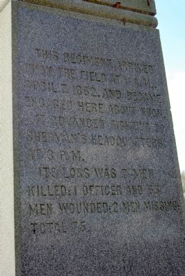15th Ohio Infantry Marker. Click for full size. 15th Ohio Infantry Marker image. Click for full size.