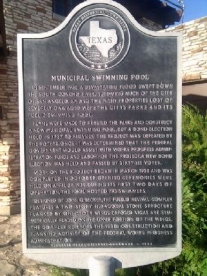 Municipal Swimming Pool Marker image. Click for full size.