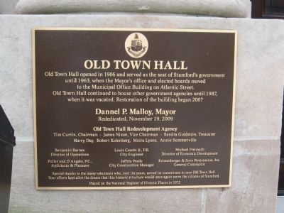Stamford Old Town Hall Marker image. Click for full size.