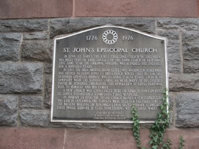 St. John's Episcopal Church Marker. Click for full size. St. John's Episcopal Church Marker image. Click for full size.