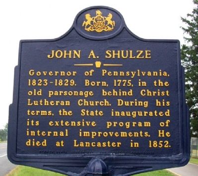 John A. Shulze Marker image. Click for full size.