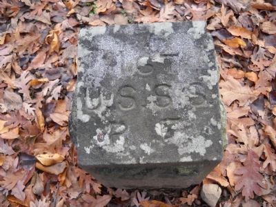 Closeup of 1st US Sharpshooters Right Flank Marker image. Click for full size.