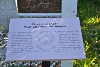 Commonwealth War Graves Commission plaque. image. Click for full size.