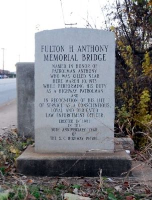 Fulton H. Anthony Memorial Bridge Marker. Click for full size. Fulton H. Anthony Memorial Bridge Marker image. Click for full size.