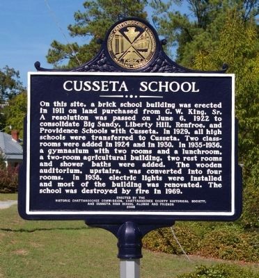 Cusseta School Marker image. Click for full size.