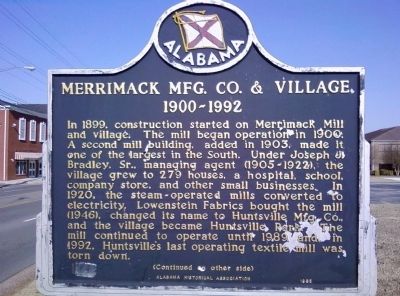 Merrimack Mfg. Co. & Village Marker image. Click for full size.