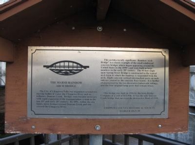 The Marsh Rainbow Arch Bridge Marker image. Click for full size.