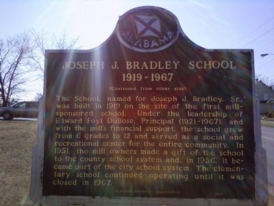 Joseph J. Bradley School Marker image. Click for full size.