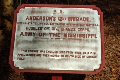 Anderson's Brigade Marker. Click for full size. Anderson's Brigade Marker image. Click for full size.
