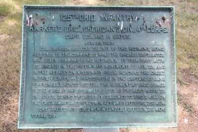 125th Ohio Infantry. Marker image. Click for full size.