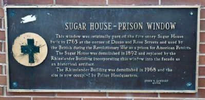 Sugar House - Prison Window Marker image. Click for full size.
