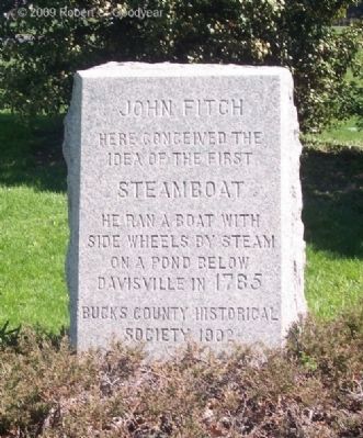 John Fitch's Steamboat Marker image. Click for full size.
