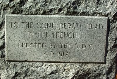 Confederate Burial Trench Marker. Click for full size. Confederate Burial Trench Marker image. Click for full size.