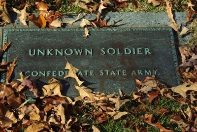 Confederate Burial Trench Marker. Click for full size. Confederate Burial Trench Marker image. Click for full size.