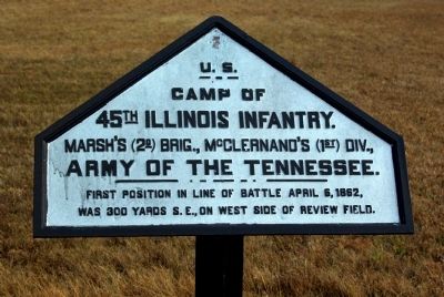 Camp of 45th Illinois Infantry Marker image. Click for full size.