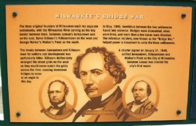Milwaukee's Bridge War Marker image. Click for full size.