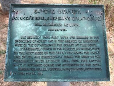 64th Ohio Infantry. Marker image. Click for full size.