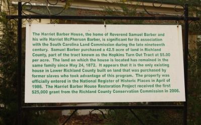Harriet Barber House Marker image. Click for full size.