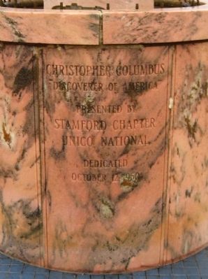 Christopher Columbus Statue Pedestal. Click for full size. Christopher Columbus Statue Pedestal image. Click for full size.