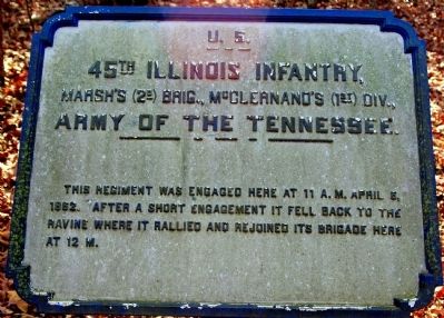 45th Illinois Infantry Marker image. Click for full size.